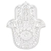 Distressed Hamsa Hand Palm Eye Medallion Boho Wall Accent - 9.5"x11.5"